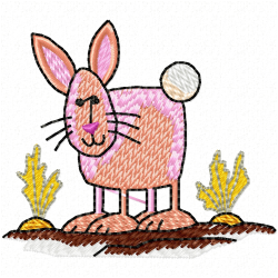 Rabbits Embroidery Design 2 Rabbits Embroidery Design 2